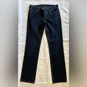 Women's Straight Leg Dark Blue Jeans
